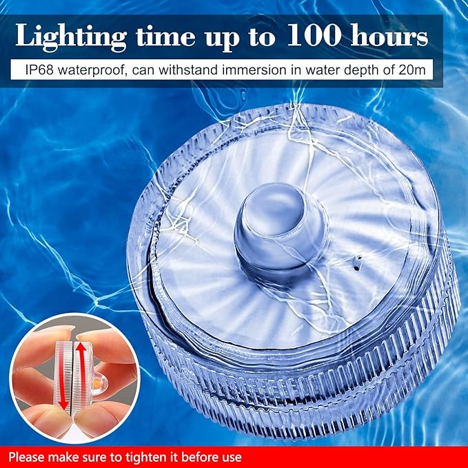HL Submersible LED Light,Blue Small LED Light,100 Hours Waterproof Flameless Led Lights Battery Powered for Wedding Home Vase Festival Party Decoration 24pcs (Built-in 48 Batteries)
