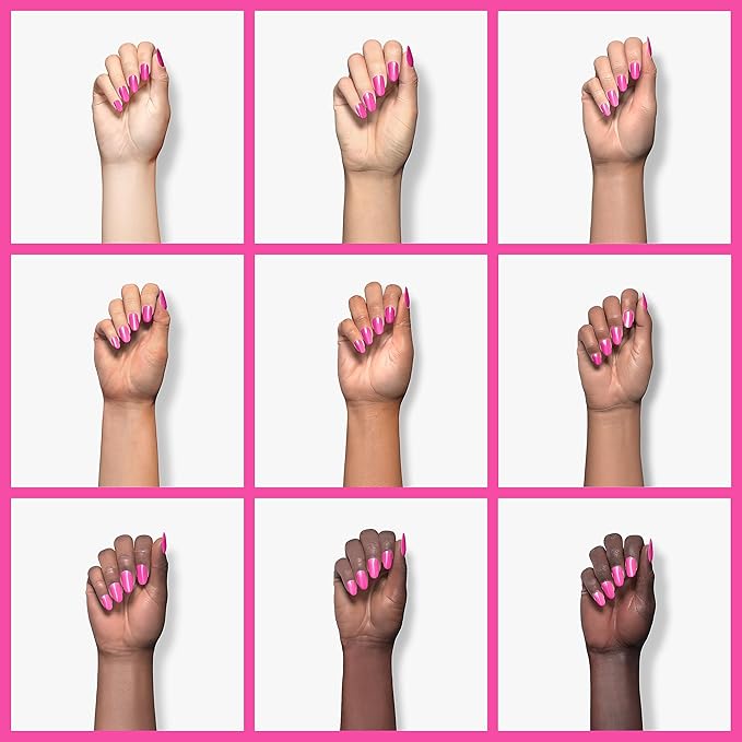 Beetles Pink Gel Nail Polish - Cosmos Bouquet Hot Pink Gel Polish, 15ML/0.51Fl Oz Soak Off UV LED Lamp Neon Nail Art, Long-Lasting Manicure Salon DIY Home Spring Nails - Gifts for Her