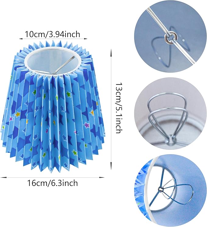 Small pleated lampshade chandelier shades set of 6. Lampshade for Wall Lamp.chandelier shades.small table lamps.For Cutting Edge bulbs.light bulb shade.chandelier light covers.4" X 5" X 6"