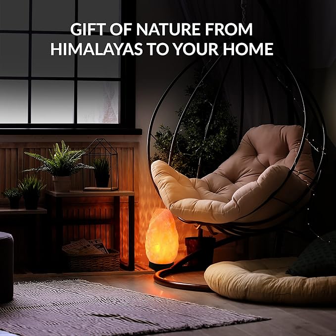 Himalayan Glow Salt Lamp - Multi-Color USB Himalayan Salt Lamp with Dimmer Control | LED Bulb | Plastic Base | Amber Glow, Idle for Gift, Decor & Desk
