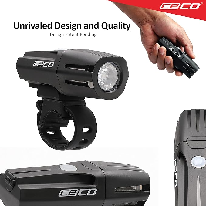 CECO USA 1200 Lumen USB Rechargeable Bike Light – Tough & Durable IP67 Waterproof & FL-1 Impact Resistant – Super Bright Model F1200 Bicycle Headlight – for Commuters, Road Cyclists & Mountain Bikers