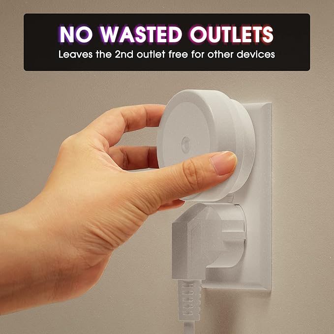 Briignite Kids Night Lights - Dynamic RGB Color Changing, 4 Pack with Light Sensors for Bedroom, Plug-in for Boys & Girls