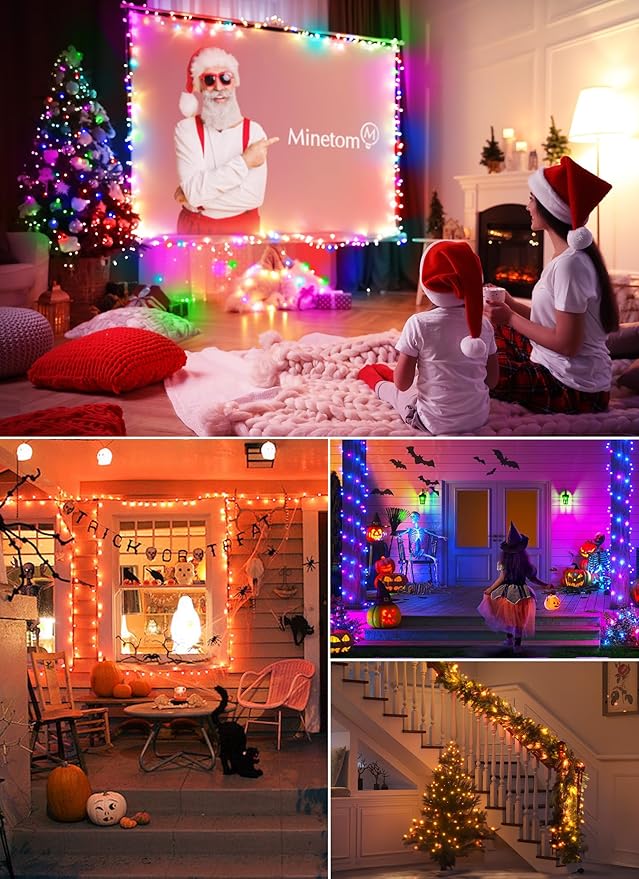 Color Changing Fairy Lights Plug in - 22 Colors 33 FT 100 LED String Lights with Remote, Fairy Lights Indoor with 12 Lighting Modes, Multicolor Christmas Lights for Bedroom Classroom Halloween