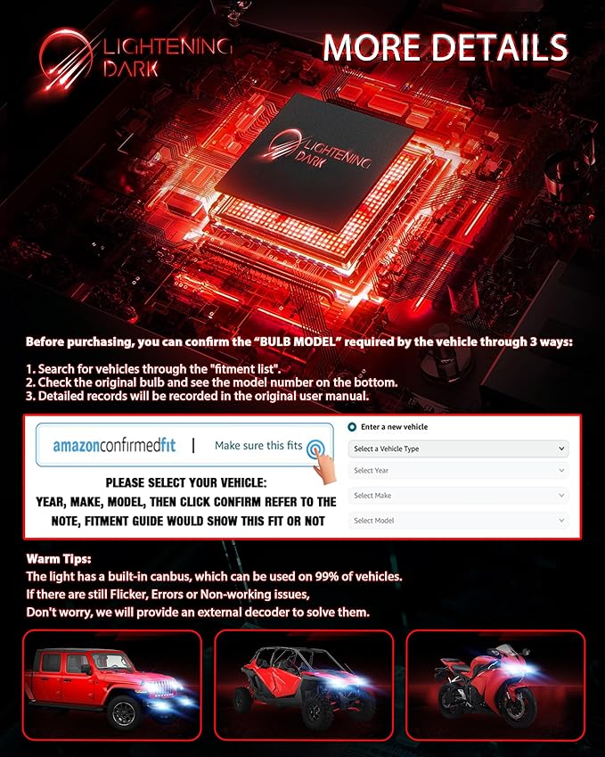 H11 Light Bulb, H8 H9 H11 Fog Bulbs 6500K Xenon White Extremely Bright Wireless Fanless (Pack of 2)