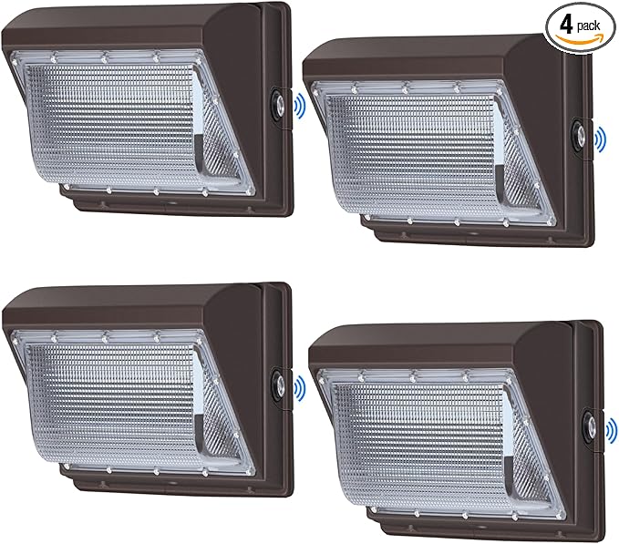 120W LED Wall Pack Lights Dusk to Dawn with Photocell, 15840LM 5000K Super Bright Outdoor Wall Packs, Commercial IP65 Waterproof Outside Security Lighting (4 Pack)