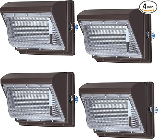 120W LED Wall Pack Lights Dusk to Dawn with Photocell, 15840LM 5000K Super Bright Outdoor Wall Packs, Commercial IP65 Waterproof Outside Security Lighting (4 Pack)