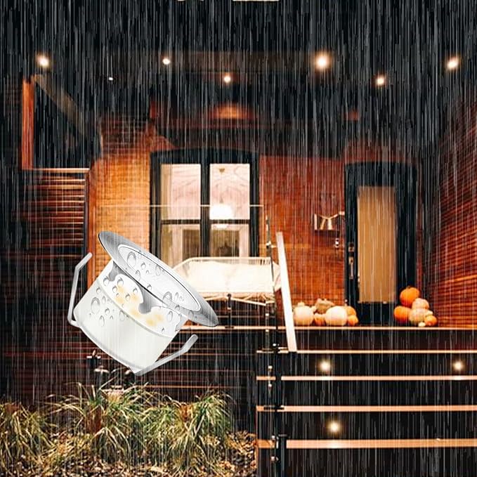 Recessed LED Deck Light Kits,Choose Size Φ1.78",12Pack Step Lights Kits In Ground Outdoor LED Landscape Lighting IP67 Waterproof, 12V Low Voltage for Garden,Yard Steps,Stair,Patio,Floor,Deck Railings