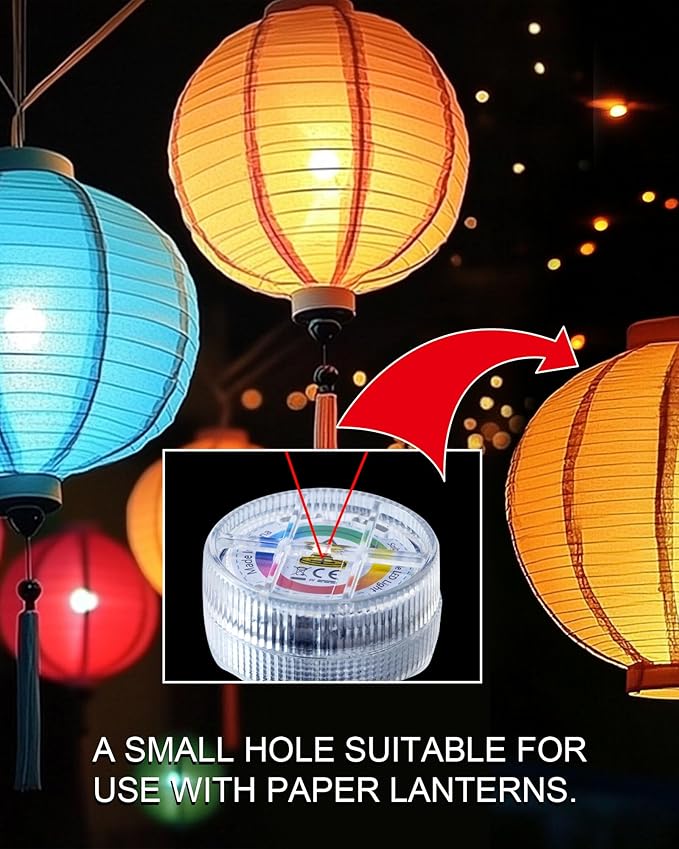 5plots 2Pack Remote Control & 10pcs Mini RGB Submersible LED Lights, Multicolor Waterproof Small Tealight Candles Battery Operated Underwater Color Changing EFX Light for Vase, Halloween Lantern