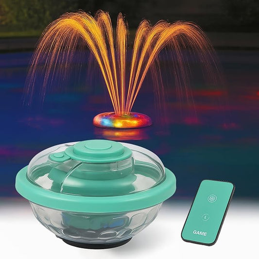 Game Pool Lights - 8 Colors 8 Modes, Easily Installable, Remote Controlled, Uses 3 AAA Rechargeable Batteries, for Above Ground Pools