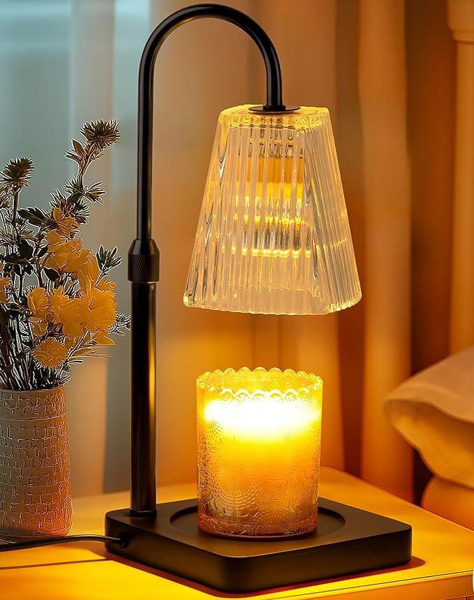 Candle Warmer Lamp with Timer - Electric Melter Candles Lamp Dimmable Heater