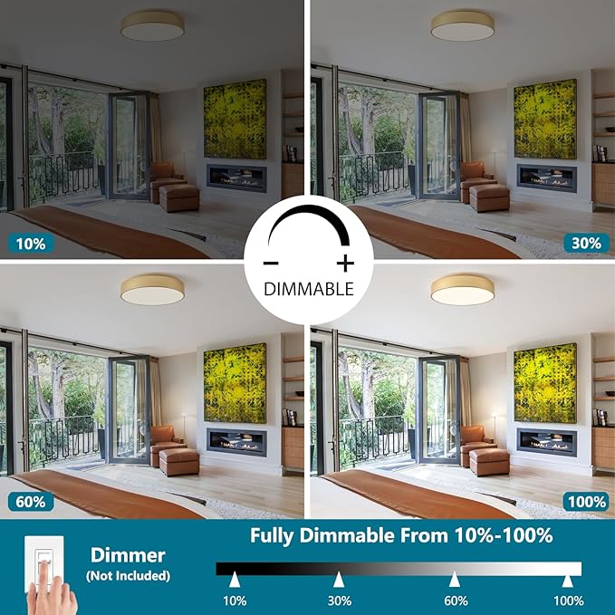 Modern Flush Mount Ceiling Light, 3-Lights Round Gold Ceiling Light Fixtures, Minimalistic Ceiling Lamp Acrylic Shade Lighting Fixture for Bedroom Living Room Laundry Room Hallway(15.8")