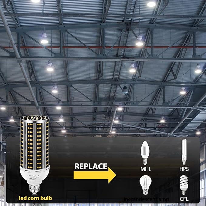 100W 2 pack LED Corn Light Bulb,Warm White 3000K(1000W Equivalent )Commercial Grade E26/E39 14200LM Medium Mogul Base LED Lamp,Large Area Lights For Outdoor Indoor Garage Warehouse Factory Bay Light