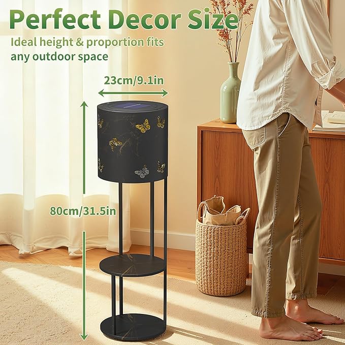 Solar Garden Plant Lights: Outdoor Waterproof Decorative Lamp with Flower Stand, Solar-Powered Yard Patio Outside Floor Decoration Lantern with Butterfly Pattern for Festival Decor