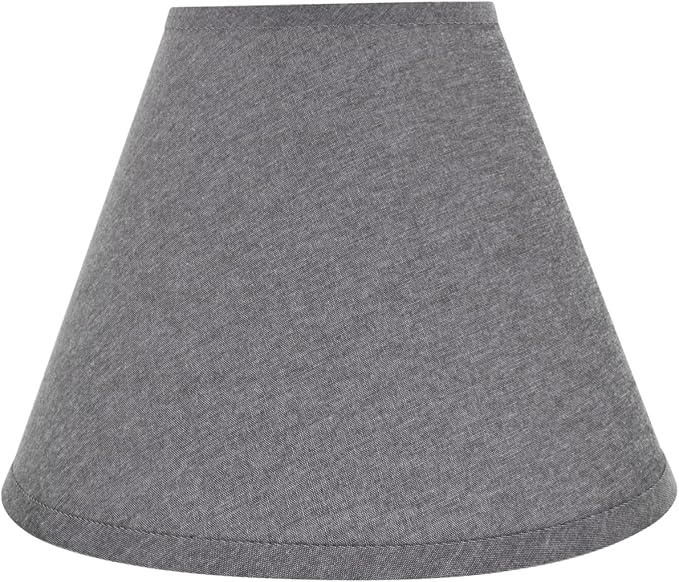 Aspen Creative 32292A Transitional Hardback Empire Shaped Spider Construction Lamp Shade in Grey, 14" wide (7" x 14" x 11")