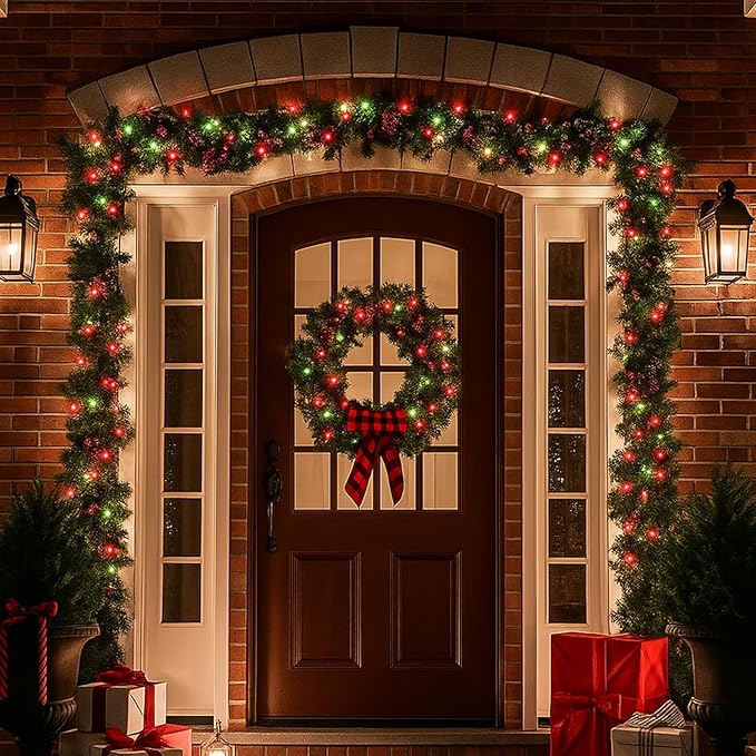 165 FT 500LED Red Green Warm String Lights Indoor Outdoor, Connectable Christmas Tree Lights Waterproof 16 Modes with Timer, Fairy Twinkle Light Plug in for Bedroom Wedding Party Xmas Decorations