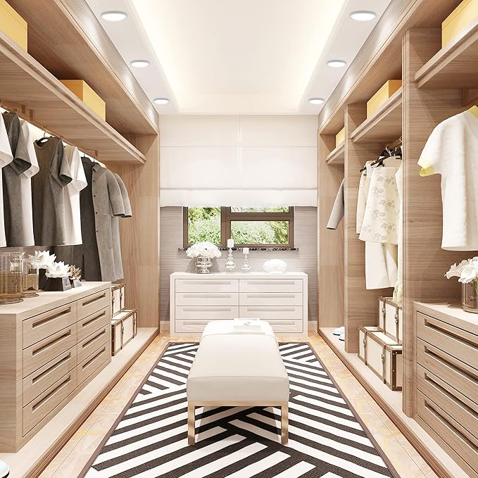 5.4" Flush Mount Ceiling Light Dimmable with ETL CERT, 5000K White LED Ceiling Lights Ultra Thin Round Overhead Light Fixture for Bedroom, Bathroom,Kitchen, Hallway,Basement,Closet,28Pack