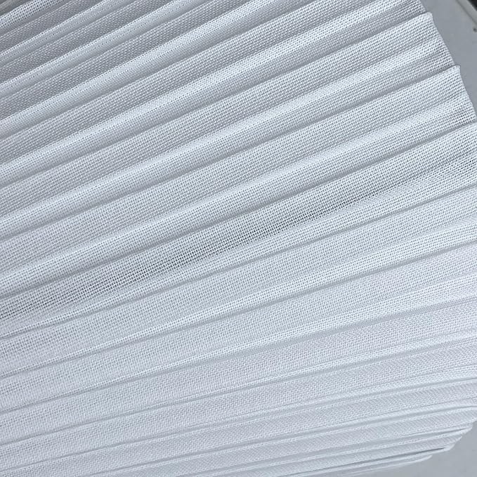 TOOTO STAR 6" Top x 10" Bottom x 7.5" High Small Lamp Shade,White Pleated Bell Shade for Table Lamps, Floor Lamps and Bedside Lamps (Spider Fitter), Handmade of Natural Linen