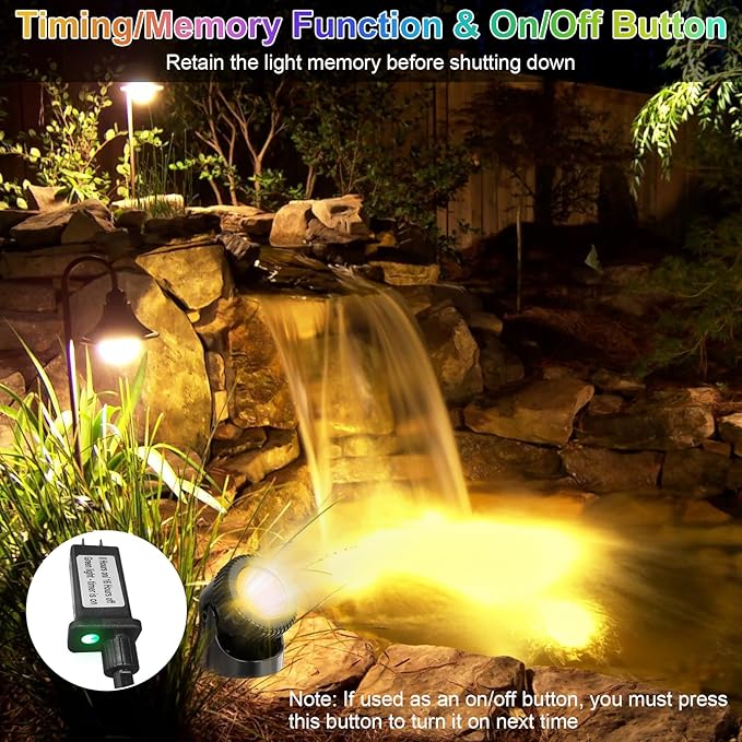 RGB Underwater Pond Lights, 20 Colors Dimmable Submersible Led Fountain Lights with Timer, IP68 Waterproof with Remote Control for Outdoor Ponds Aquarium Garden Pool (Set of 6)
