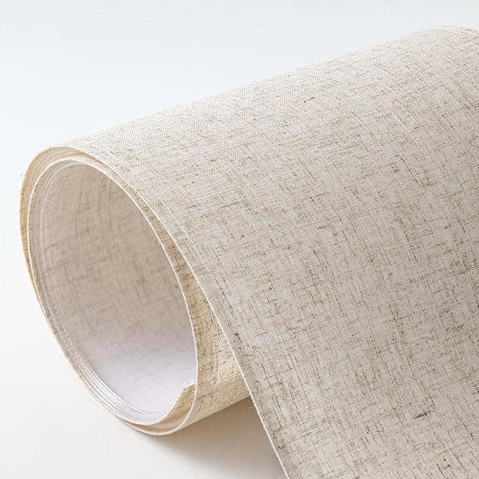 Wellmet Linen Set of 2 Drum Lampshades, Easy Assembly Required 14" Top x 14" Bottom x 11" High Replacement Lamp Shades, Fabric Lampshades for Table Lamps Floor Lamps, Metal Spider Fitter