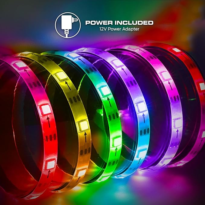 Monster Smart 100 Foot RGB+IC LED Strip Lights, Sound Reactive Strip Lights for Bedroom, App & Voice Control, RGB Light Strip for Room, Alexa Google Home, Razer Chroma Sync, 540 RGB+IC LED Lights
