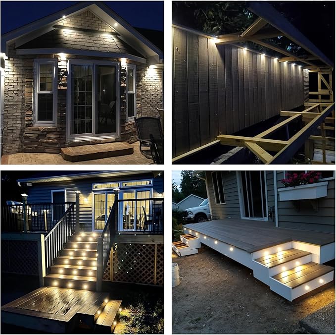 201 Mini Underground Lamp, 1W, DC12V, IP67, Low-Voltage Recessed Type, Stainless Steel 304 Cover, Suitable for Outdoor Grounds, Decks, Squares, Parks, Courtyards (3000K, 6P-B)
