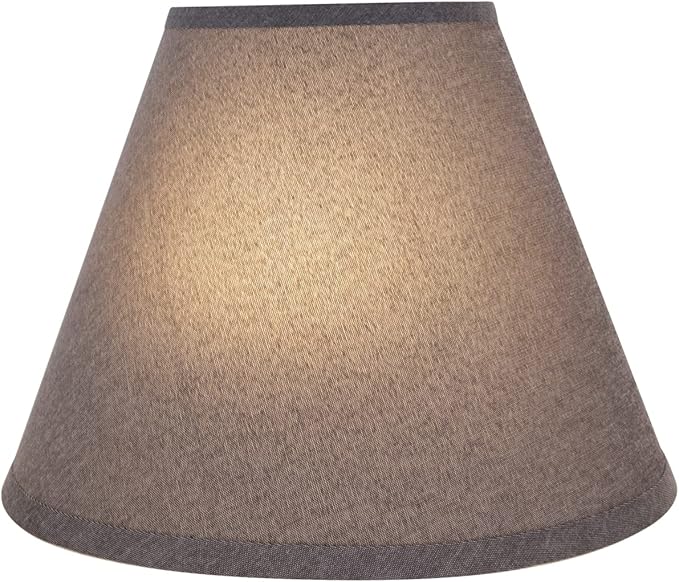 Aspen Creative 32292A Transitional Hardback Empire Shaped Spider Construction Lamp Shade in Grey, 14" wide (7" x 14" x 11")