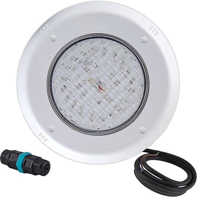 LED Pool Lights, 30W, 12V AC,16ft. Cord, IP68 Waterproof, Underwater Lights for Swimming Pool (Not Included 12V AC Transformer)(RGB Two-Wires)