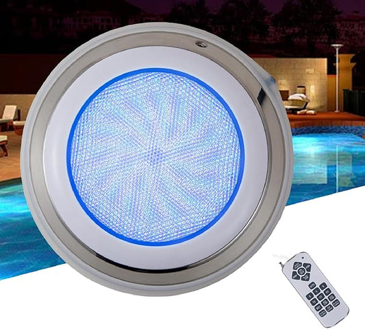 11.81in LED Pool Light Color Change for Inground Pool, Underwater Wall-Mounted Pond Light Submersible RGB Led Light Swimming Pool Light 12V 36W with Remote IP68 Waterproof