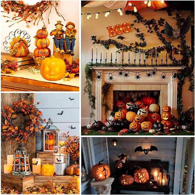 Halloween Smile Lighted Pumpkin with 10-Key Remote, Pumpkin Shaped Flameless Real Wax Flickering Candle with Timer for Home Table Centerpiece Decoration