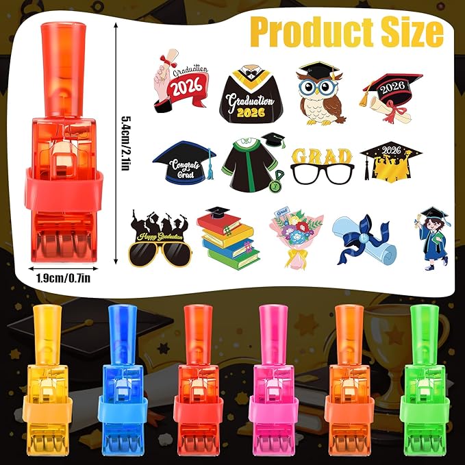 Tuanse 36 Pcs Happy Graduation Grad Congrats Finger Lights Gifts Bulk Super Cute Themed Birthday Party Favors Finger Flashlights Glow in the Dark School Rewards Gifts Boys Girls