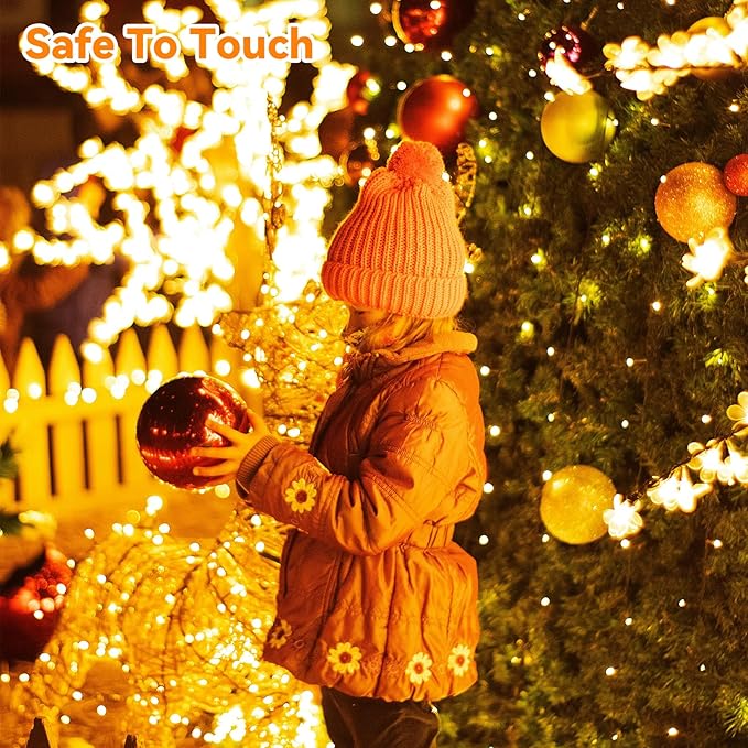 LitHome 33Ft 100 LED Color Changing Christmas String Lights, 35 Colors 9 Modes RGB Easter Lights Outdoor with Remote, Colorful Pastel String Light Plug in Green Wire for Tree Spring Easter Decoration