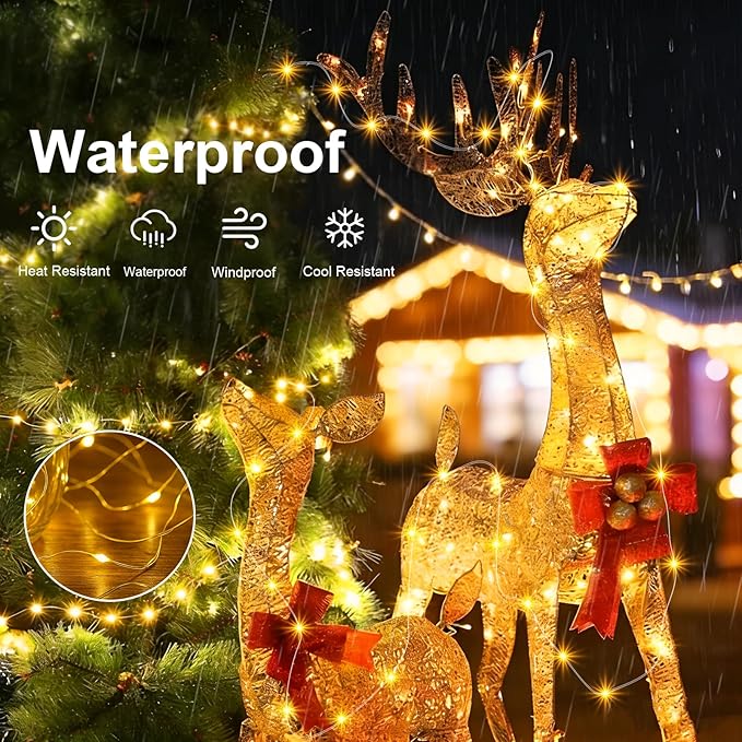 AIKEI 6 Pack LED Fairy Lights with Timer Battery Operated, Mini String Lights with Remote Waterproof 7ft 20 Led Firefly Starry Lighting for Wedding Party Bedroom Garden Christmas Decoration Warm White