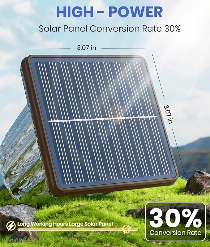 Super Bright Outdoor Solar Lights for Yard Powered 6 Pack, Adjustable Warm&Cool White, Waterproof IP65 Garden Decor Landscape Lighting Outside for Front Pathway/Patio/Walkway/Driveway/Lawn/Path Light