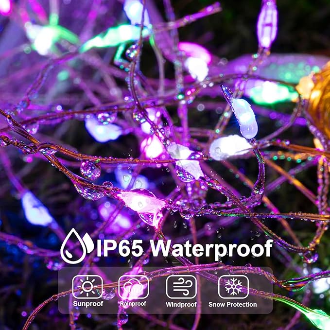 Easter String Lights Battery Operated, Mutilcolor LED Fairy Lights 16FT 50LED Silver Wire String Light Waterproof Easter Fairy Light Indoor for Bedroom Spring Party Christmas Decor(1, Mutilcolor)