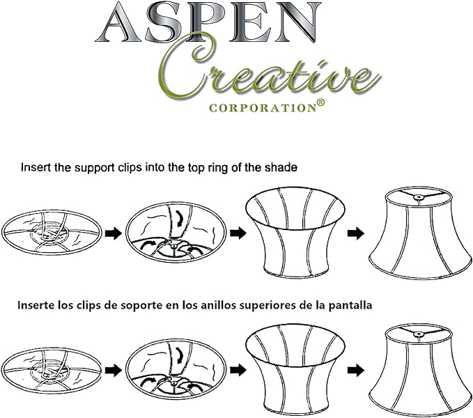 Aspen Creative 38001A Collapsible Traditional Handsewn Bell Shape Spider Construction Lamp Shade in Wheat, 9" Top x 18" Bottom x 13" Slant Height