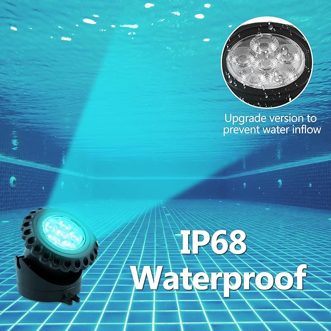 T-SUN Solar Pond Lights,5-IN-1 RGB LED Landscape Spotlights Color Changing Underwater Pond Lights,Outdoor Waterproof Submersible Fountain Lights for Fish Tank Garden Yard Pool Fountain Waterfall Decor