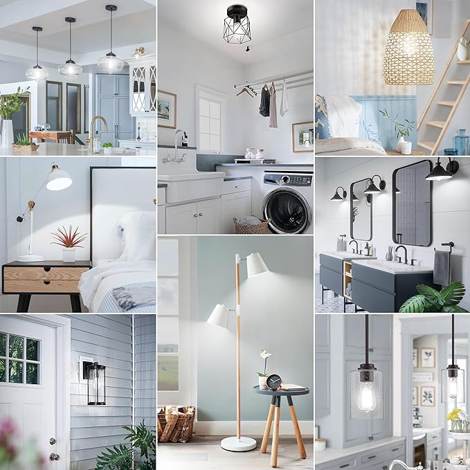 Vintage LED Edison Bulbs 60W Equivalent 850 Lumens, 6W Edison Light Bulb Daylight White 5000K, ST58 LED Filament Bulb E26 Base, Non-Dimmable, Clear Glass, Pack of 6