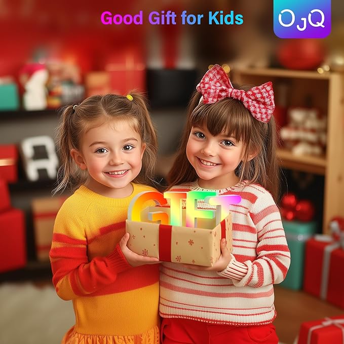 OJQ Light Up Letters LED Letter - Marquee Letters Music Sync Color Change Colorful - Christmas Birthday Gifts for Girl - Pink Birthday Decorations Girls Room Decor Pink Wall Decor