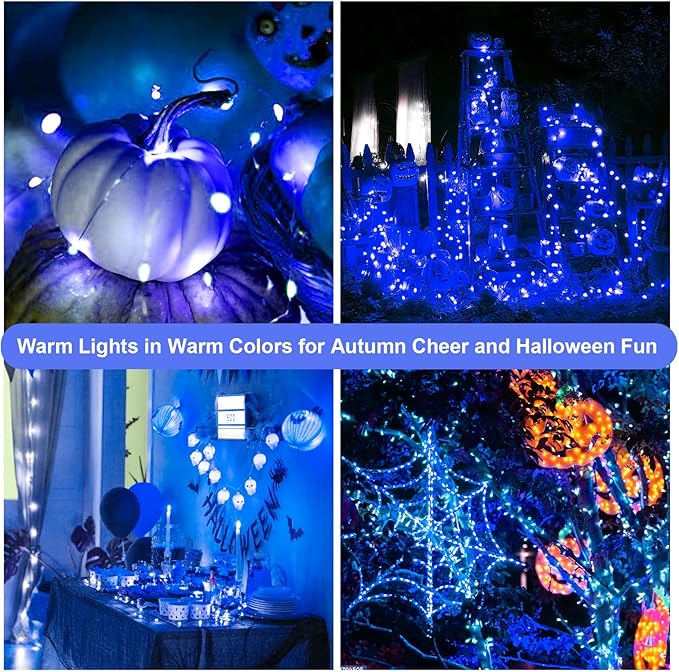 ZGWJ Fairy Lights Battery Operated, 8 Pack Blue Twinkle Mini String Lights 20 LED 7FT 3 Lighting Modes for Bedroom Decor, Easter, Halloween, Christmas, Party Wedding Indoor and Outdoor Decoration