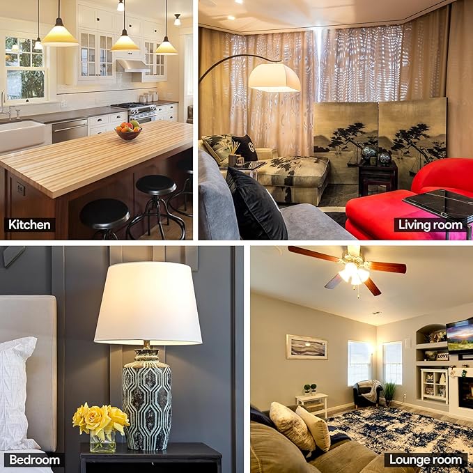 24 Pack A19 LED Light Bulb, 40 Watt Equivalent, Efficient 5Watt, 450 Lumens, Warmwhite 3000K, E26 Medium Base, Non-Dimmable, ETL/UL Listed