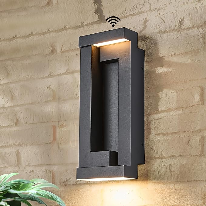 Dusk to Dawn Outdoor LED Wall Lights, Exterior Front Porch & Patio Light, Photocell Sensor Wall Sconce Lamp, IP65 Waterproof, Anti Rust Outside Lighting for House, Doorway, Garage