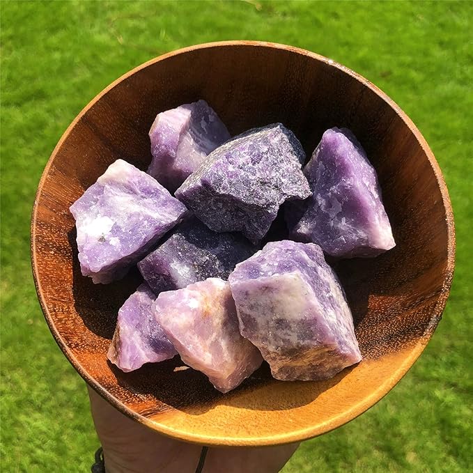 Zenkeeper 1 Lb Large Rough Purple Mica Stone Raw Lepidolite Crystal Stone Natural Purple Crystal Stone Mineral Specimen Gemstone Healing Crystals and Stones