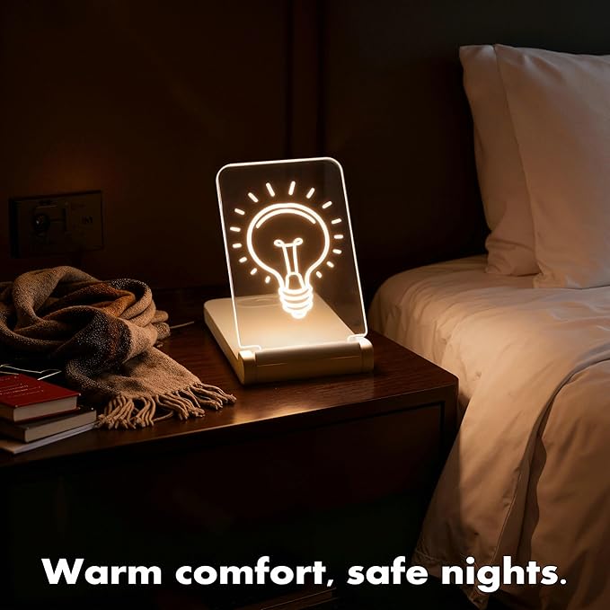 lacte & melle Portable Menorah Night Light - Foldable LED Hanukkah Gift with Timer & Dimming - Jewish Heritage & Messianic Religious Lamp - Pocket-Sized Temple Candelabra for Travel & Holiday Decor
