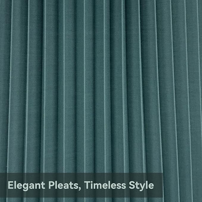 Etto Pleated Lamp Shade, 9" High, Replacement Lampshade for Empire and Drum Floor Lamps, Fits Multiple Styles, Effortless Setup(Olive Green)