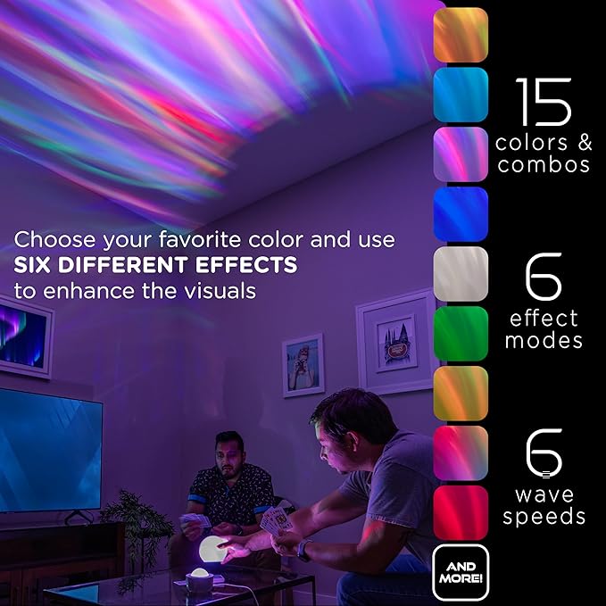 Enbrighten Aurora Crystal-Ball Galaxy Projector – Space, Nebula & Star Night Light with Northern Lights Effect – Tabletop Light for Bedroom, Playroom, Game Room & Parties (76044) (Pack of 2)