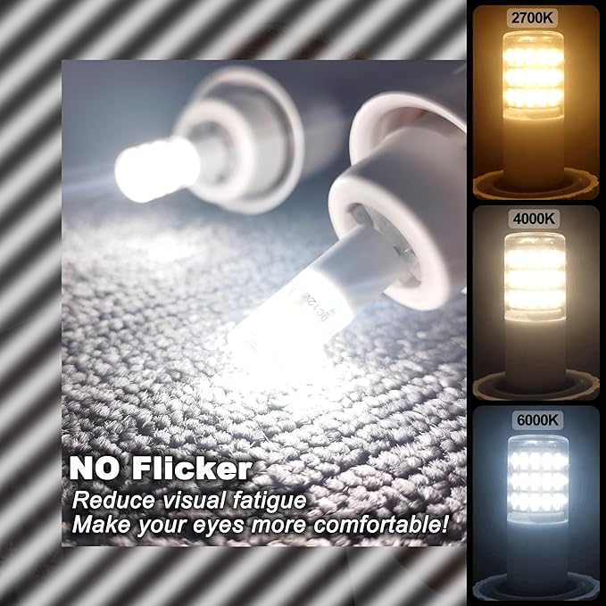 G4 T3 LED RV Camper Trailer Bulbs 3W 12V, G4 20W 30W Halogen Equivalent,6000k Bright Daylight White,Low Voltage JC Bi-Pin Bulbs for Landscape Deck Stair Step Path Lighting,300 LM,(10Pack)