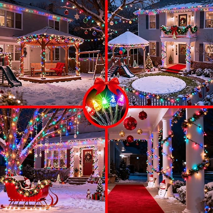 1500 LED 470FT Christmas String Lights Outdoor, 12 Modes and Timer Memory Dimmable, Plug in Waterproof Dark Green Wire Twinkle Fairy Light for for Xmas Yard Tree Wedding Party Decor (Multicolor)