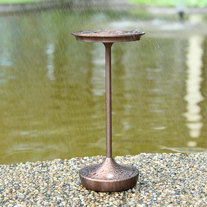 Cordless Table Lamp Rechargeable- LED Battery Operated Touch Lamps,Portable 3 Color Dimmable Waterproof Lights for Patio/Restaurant/Dining/Outdoor(Brown2)