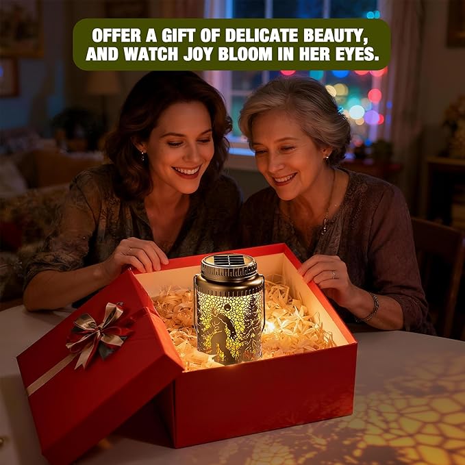 Cooo 6 Pack Valentines Day Gifts for Him Her Solar Lanterns Outdoor Waterproof Bigfoot Sasquatch Solar Pathway Lights Landscape Path for Women Mom Grandma Outdoor Table Lamps Garden Yard Decor-Gold