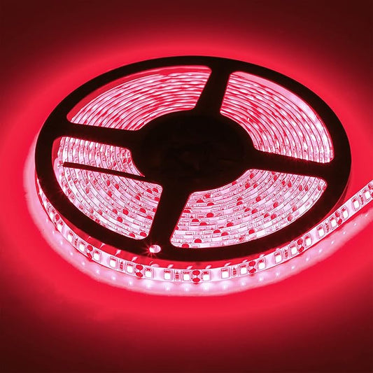 Red Waterproof 600 LEDs Strip Lights, SUPERNIGHT 12 Volt LED Light Strips 16.4FT LED Rope Lighting for Boat Bedroom Car TV Backlighting Christmas Party